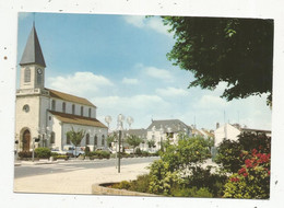 JC , G , Cp , 95 , PIERRELAYE , église St Jean Baptiste Et La Place , Voyagée - Pierrelaye