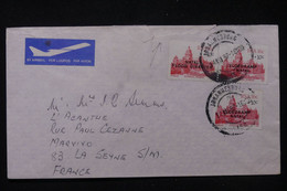 AFRIQUE DU SUD - Affranchissement Surchargé Natal Sur Enveloppe De Johannesburg Pour La France En 1987 - L 91986 - Cartas & Documentos