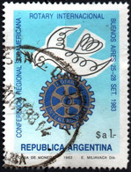 ARGENTINA, ROTARY INTERNAZIONALE, 1983, 1 $a, FRANCOBOLLO USATO Mi:AR 1653, Scott:AR 1444, Yt:AR 1380 - Usati