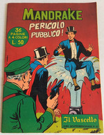 MANDRAKE  IL VASCELLO -FRATELLI SPADA N.21  DEL  21 OTTOBRE 1962 (CART 58) - First Editions