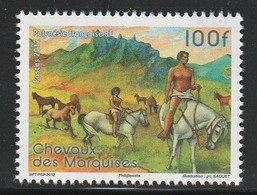 POLYNESIE - N°1008 ** (2012) Chevaux - Ungebraucht