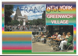 New York. Greenwich Village. Carte Mosaïque. The Washington Arch - Greenwich Village