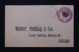 ETATS UNIS - Entier Postal Commercial De Lake Forest Pour Chicago En 1893 - L 92000 - ...-1900