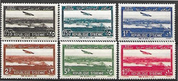 République Syrienne Poste Aérienne Série De 6 Timbres Neufs Sans Charnière - Airmail