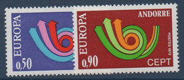EUR 1973  ANDORRE Timbres Europa N°YT 226-227  ** MNH - 1973