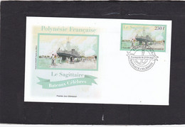 POLYNESIE FRANCAISE. Bateau Le SAGITAIRE .Enveloppe 1er Jour 2/06/2007 Avec Timbre 809 - Storia Postale