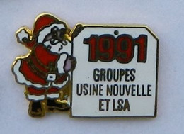 RR94 Pin's PERE NOEL Groupe Usine Nouvelle Et LSA Qualité Egf Media Presse Achat Immédiat - Kerstmis