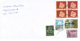 Norge Norway 1948-2021  Cover Many Stamps, FAO, Nobel 61, Posten 1947 - Train, 8 Stamps, Cover - Lettres & Documents