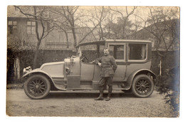 CPA 3082 - MILITARIA - Carte Photo Militaire - Soldat & Automobile Militaire - Matériel