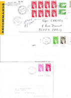 Lot De 7L Affranchies SABINE ....dont 1 Lr à 13.20fr Avec10 Timbres..le 11/01/1994.....à Voir - 1977-1981 Sabine Of Gandon