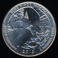 USA Quarter 1/4 Dollar 2015 D, Blue Ridge Parkway - North Carolina, KM#599, Unc - 2010-...: National Parks