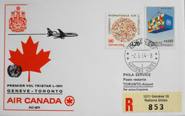 Nations Unies > Office De Genève > Lettre RC. Premier Vol > AIR CANADA - GENEVE-TORONTO Vol Tristar Le 2.5.1984 -TBE - Lettres & Documents