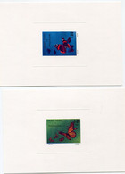 SAINT PIERRE ET MIQUELON EPREUVES DE LUXE DES N°441 / 442 ** PAPILLONS - Imperforates, Proofs & Errors