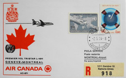 Nations Unies > Office De Genève > Lettre RC. Premier Vol > AIR CANADA - GENEVE-MONTREAL Vol Tristar Le 2.5.1984 -TBE - Covers & Documents