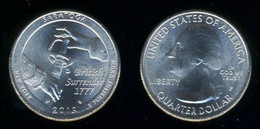 USA Quarter 1/4 Dollar 2015 P, Saratoga - New York, KM#601, Unc - 2010-...: National Parks