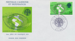 Enveloppe   FDC  1er   Jour   NOUVELLE   CALEDONIE   5émes   Jeux  Du   Pacifique  Sud   1975 - FDC