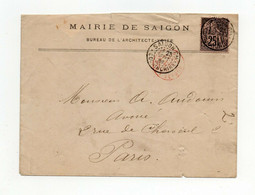 !!! INDOCHINE, LETTRE DE SAIGON DE 1889 POUR PARIS - Storia Postale