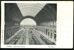 Torino Interno Della Stazione Alinari Nofri Pionere - Transportes