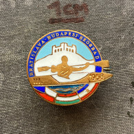 Badge Pin ZN010040 - Rowing Kayak Canoe Yugoslavia Czechoslovakia Hungary Serbia Bratislava Budapest Belgrade 1958 - Canoeing, Kayak