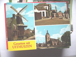 Nederland Holland Pays Bas Uithuizen Met Molen En Kerken - Uithuizen