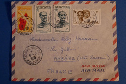 M9 MADAGASCAR  BELLE LETTRE 1958 PAR AVION TANANARIVE POUR GENEVE SUISSE ++N° 24 +++AFFRANCHISSEMENT PLAISANT - Lettres & Documents