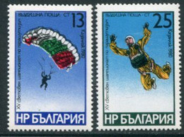 BULGARIA 1980 Parachuting Championship MNH / **..  Michel 2914-15 - Nuevos