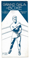 CP BOXE - BOXEUR - BOXING - BOKSEN - PROGRAMME EMILE DEGAND - JOSEPH DECICO (LYON 5-12-1933) - Boxing