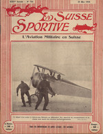 Aviation - La Suisse Sportive - L'aviation Militaire En Suisse - 1918 - Vluchtmagazines