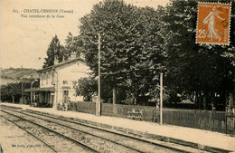 Chatel Censoir * Vue Intérieure De La Gare * Ligne Chemin De Fer De L'yonne - Andere & Zonder Classificatie