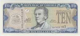 Liberia 10 Dollars 2011 P-27f UNC - Liberia