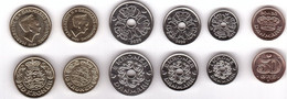 Denmark - Set 6 Coins 0,5 1 2 5 10 20 Kroner 2020 UNC Lemberg-Zp - Denmark