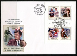 Guinea 2018, Kennedy, Man On The Moon, Car, 4val In BF In FDC - Afrika