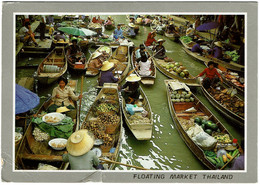 CPSM Thaïlande, Damnernsaduok In Rajchaburi, The Floating Market - Thaïlande