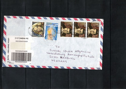 Greece 2009  Interesting Airmail Registered Letter - Brieven En Documenten