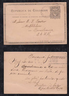 Colombia 1901 Stationery Postcard PANAMA To BETHLEHEM USA - Colombia
