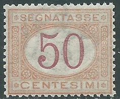 1890-94 REGNO SEGNATASSE 50 CENT MNH ** - I34-6 - Strafport