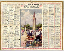 CALENDRIER GF 1936 - La Lanterne Et Le Marché De St-Pierre-d 'Oléron, Imprimeur Oberthur Rennes - Formato Grande : 1921-40