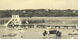 Rarität Strandbad Sprungturm Personen Mit Luftmatratze In Lychen 24.6.1963 - Lychen