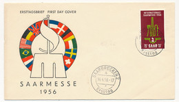 SARRE - Internationale Saarmesse 1956 Sur Enveloppe FDC - FDC
