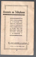 La Poste  Notice Aux Abonnés Au Téléphone  (PPP27542) - Administraciones Postales