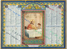 CALENDRIER GF 1937 - La Cène, Imprimeur Oller Puteaux - Tamaño Grande : 1921-40