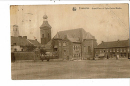 CPA  Carte Postale Belgique-Frameries- Grand Place Eglise Sainte Waudru   VM28785 - Frameries