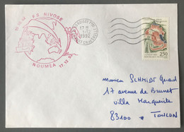 France Cachet FS NIVOSE NOUMEA 1992 Sur Enveloppe - (B3948) - 1961-....