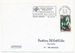 REUNION - Enveloppe Affr 15F + 5F Sépulcre De Tonnerre - OMEC Croix Rouge De St André 1973 - Cartas & Documentos