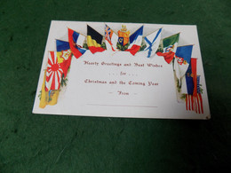 MILITARY WWI Guerre 1914-1918: Hearty Greetings For Christmas Allied Flags - Guerra 1914-18