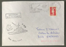 France Briat Sur Enveloppe TAD PORTE AVION CLEMENCEAU 1.3.1993 - MISSION BALBUZARD - (B3970) - 1961-....