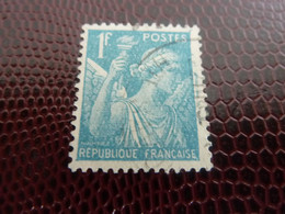 Type Iris - 1f. - Bleu Clair - Yt 650 - Oblitéré - Année 1944 - - 1939-44 Iris