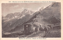 Chamonix         74     Chemin De Fer. Station Bellevue . Glacier De Bionnassay       N° 653  (voir Scan) - Chamonix-Mont-Blanc