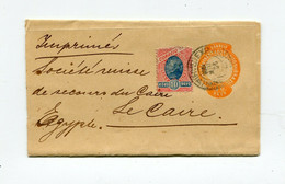 !!! BRESIL, ENTIER POSTAL DE 1898 POUR LE CAIRE, TARIF IMPRIME - Cartas & Documentos