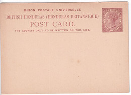 BRITISH HONDURAS - ENTIERS POSTAUX - CARTE NEUVE TYPE VICTORIA - Honduras Británica (...-1970)